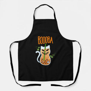 Boooba Kawaii Boba Tea Drink Cat Lover Halloween G Schürze