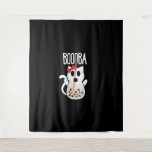 Boooba Kawaii Boba Tea Drink Cat Lover Halloween G Wandteppich