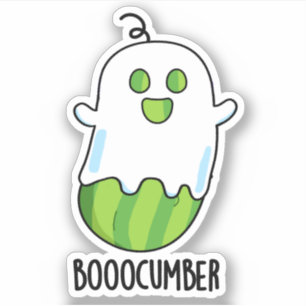 Booocumber Funny Ghost Cucumber Pub Aufkleber