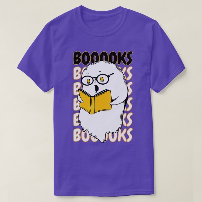 Boooks Ghost Teacher Book Library Reading Funny H T-Shirt (Design vorne)