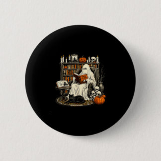 Booooks Geist lustiger Halloween-Lehrer Buch Bibli Button