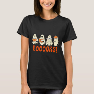 Booooks Geist lustiger Halloween-Lehrer Buch Bibli T-Shirt