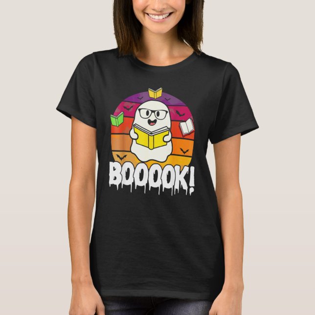 Booooks Ghos Boo Read Books Library Book T-Shirt (Vorderseite)