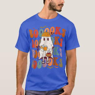 Booooks Groovy Cute Ghost Book Retro Reading Hallo T-Shirt