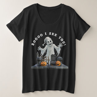 Booooo Je Vous Vois – T-shirt Halloween Fantôme Mi