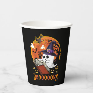 Booooooks Boo Bücher lesen Halloween  Pappbecher