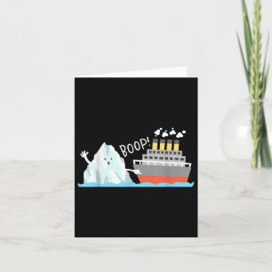 Boop Funny Titanic und Iceberg Puck Joke Meme Boys Karte
