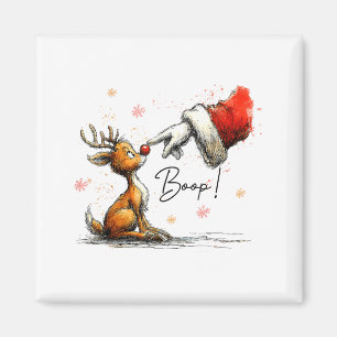 Boop Lustiger Weihnachtsmann Bauer Rentier Niedlic Magnet