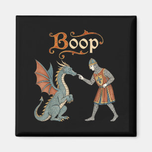 Boop mittelalterlicher Ritter Drache Lustige Männe Magnet