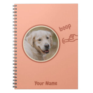 Boop My Nose Hund Foto Notizblock