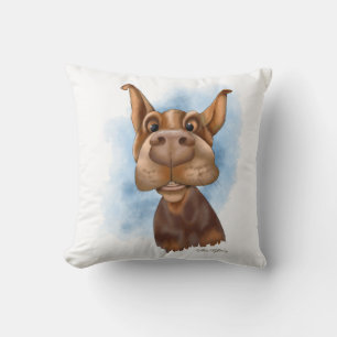 Boop the Snoot Dobermann Cartoon Kissen