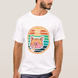 Boop The Snoot Retro Sonnenuntergang Katzen Meme T-Shirt
