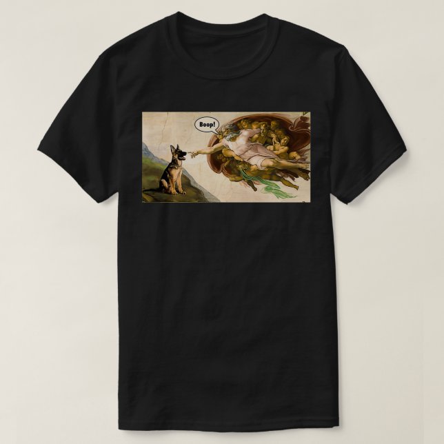 Boop The Snoot von einem deutschen Schäferhund Fun T-Shirt (Design vorne)