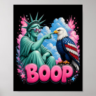 Boop Vintage Freiheitsstatue Und Adler Lustig Poster