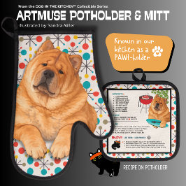 BOOPS reibt glattes Futter Ofenhandschuh und Topfl & Topflappen-Set
