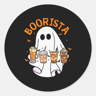 Boorista Barista Geister Kaffee Halloween Soky Sai Runder Aufkleber