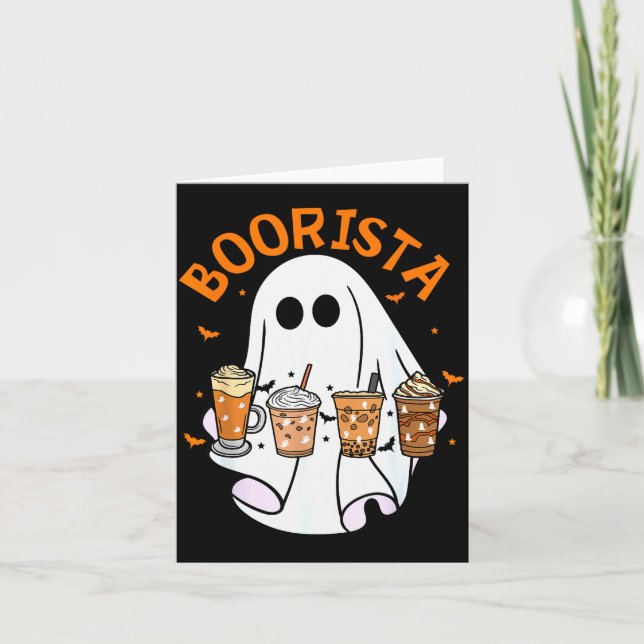 Boorista Barista Ghost Coffee Halloween Soky Seaso Karte (Vorderseite)