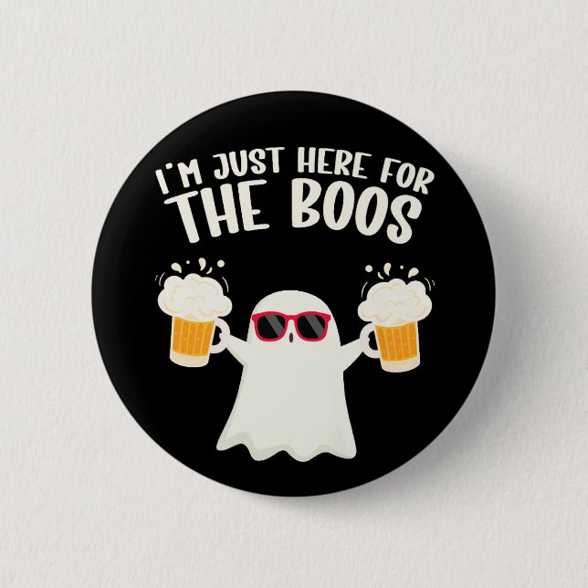 Boos Beer Tipsy Ghost Adults Button (Vorderseite)