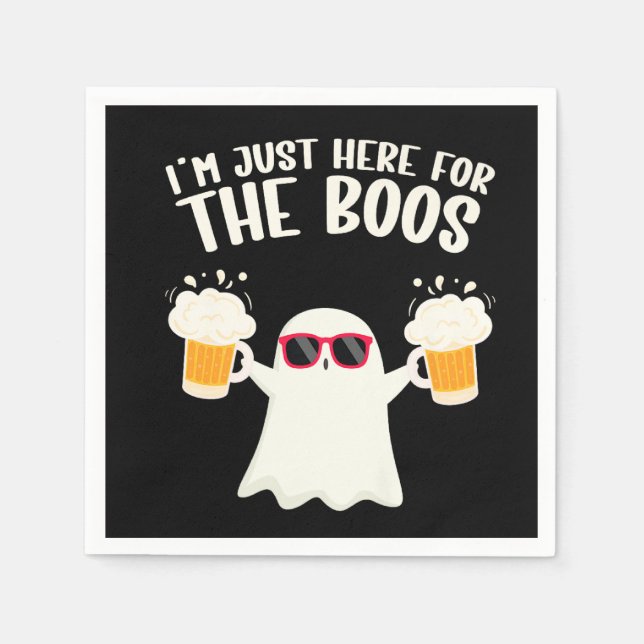 Boos Beer Tipsy Ghost Adults Serviette (Vorderseite)