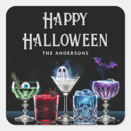 Boos & Boost Extravaganter Cocktail nach Maß Quadratischer Aufkleber