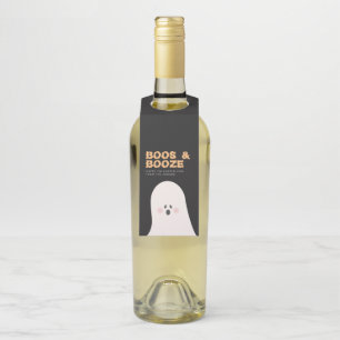 Boos & Booze Halloween Niedlicher Ghost-Flaschenta Flaschenanhänger