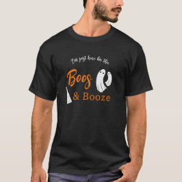 Boos & Booze Halloween Orange & Black Einladung T-Shirt