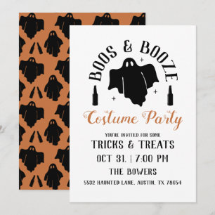 Boos & Booze Halloween Party Invitation