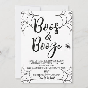 Boos & Booze Halloween Party Invitation