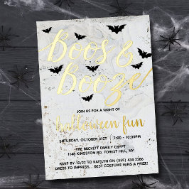Boos & Booze Halloween-Party Real Folieneinladung