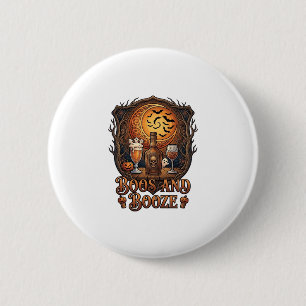 Boos Booze Halloween-Totenkopf-Flasche Bier Wein F Button