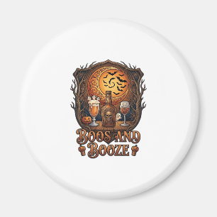 Boos Booze Halloween-Totenkopf-Flasche Bier Wein F Magnet