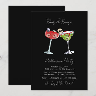 Boos et Booze Halloween Invitation