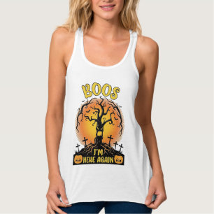 Boos ich bin wieder da Halloween Gruseliger Baum K Tank Top