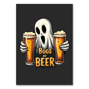 Boos oder Biere Funny Oktoberfest Halloween Ghost Tischnummer