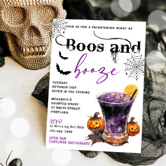 Boos und Ankurbelung des Halloween-Party Einladung