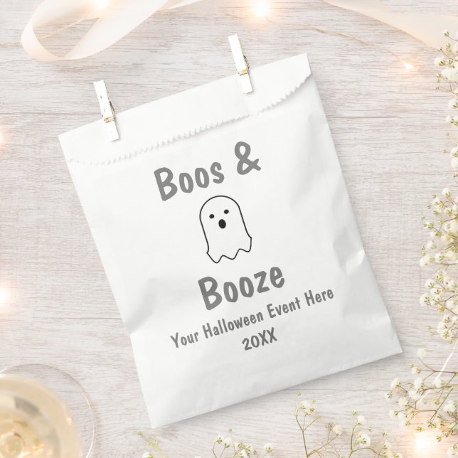 Boos und Booze Halloween Geschenktütchen (Ausgeschnitten)