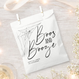 Boos und Booze-Halloween-Party Geschenktütchen