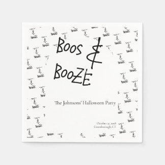 Boos und Booze Halloween-Party Minimal Serviette