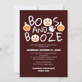 Boos und Booze Spooky Halloween Party Einladung