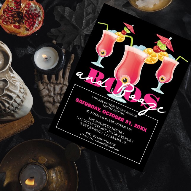 Boos und Booze spukhafte Erwachsene Halloween-Part Einladung (Von Creator hochgeladen)