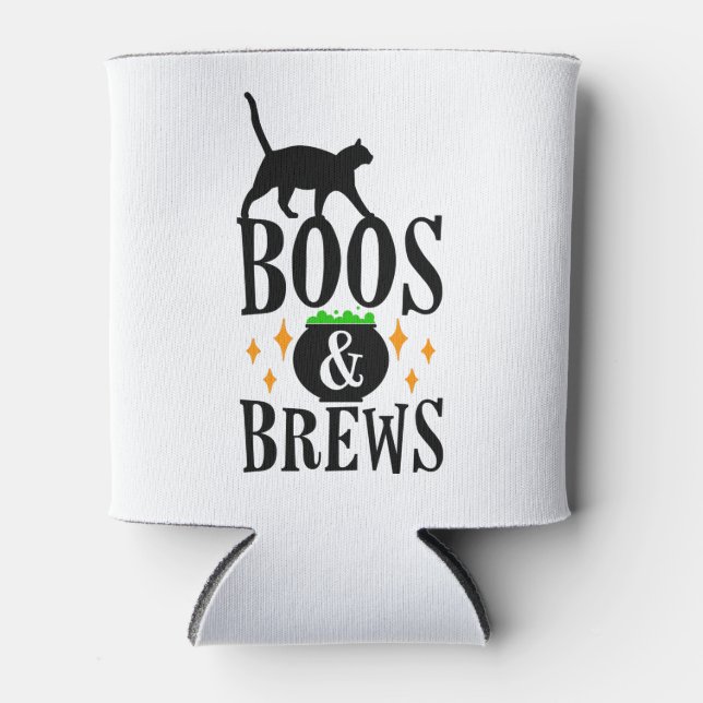 Boos und Brews Halloween Can Cooler Dosenkühler (Vorderseite)