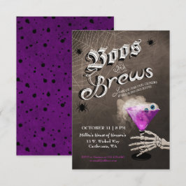 Boos und Brews Halloween Cocktail Party Einladung