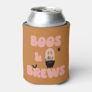 Boos und Brews Niedlich Orange Halloween Dosenkühler