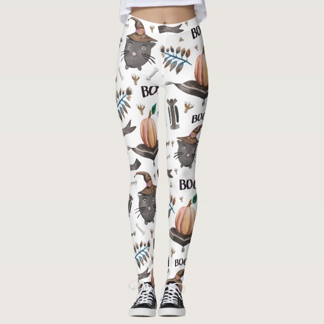 Boos und Kürbis Leggings (Vorderseite)
