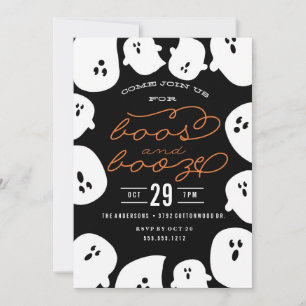 BOOS UND STÄRKUNG DER HALLOWEEN-PARTY-EINLADUNG EINLADUNG