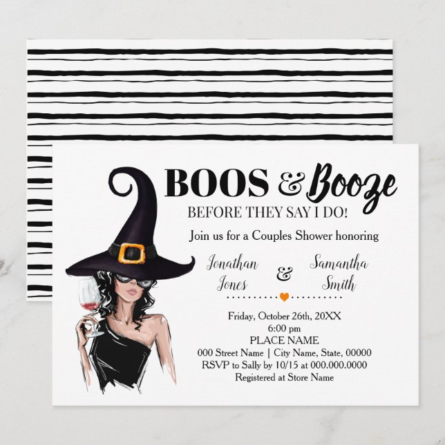 Boos und Stiefel, bevor ich Paare Dusche Einladung (Vorne/Hinten)