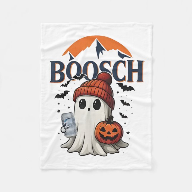 Boosch Light Halloween Niedlich Ghost Pumpkin Fleecedecke (Vorderseite)