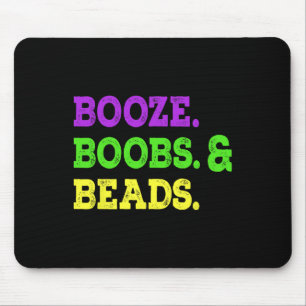 Boost Breast Beads Funny Mardi Gras Karneval Party Mousepad