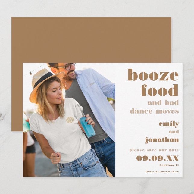 Boost Food Bad Dance Moves Foto Gold Save The Date (Vorne/Hinten)