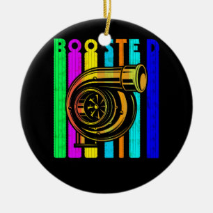 Boost Turbo Auto Boosted Turbolader Retro Rennen Keramik Ornament